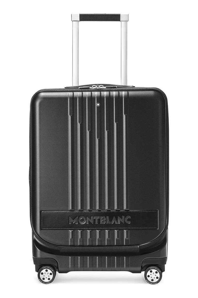 #MY4810 Cabin Trolley Carry-On Spinner Luggage, Main, color, BLACK
