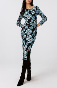 Diane von Furstenberg Linea Floral Midi Dress