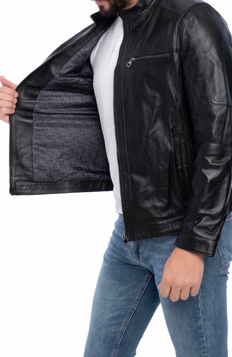 VELLAPAIS Soft Leather Jacket, Alternate, color, Black