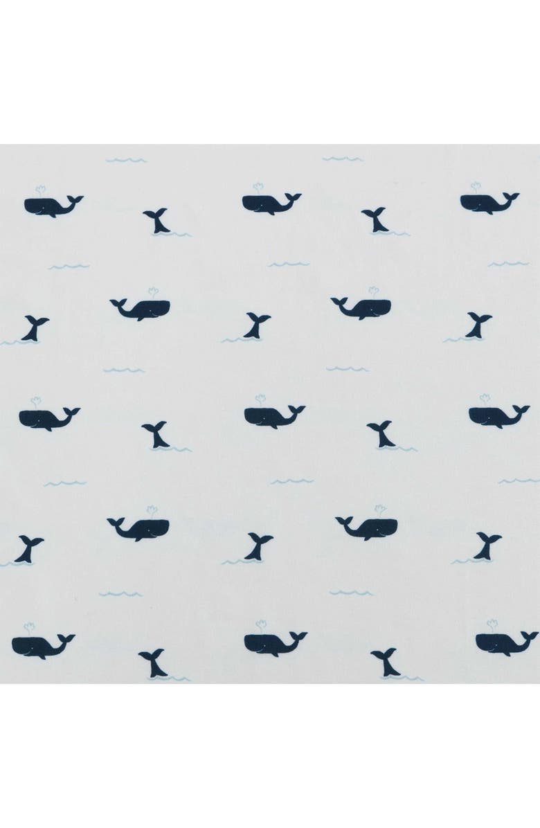 Nautica Caspian Whales Microfiber Sheet Set, Alternate, color, Navy Seas
