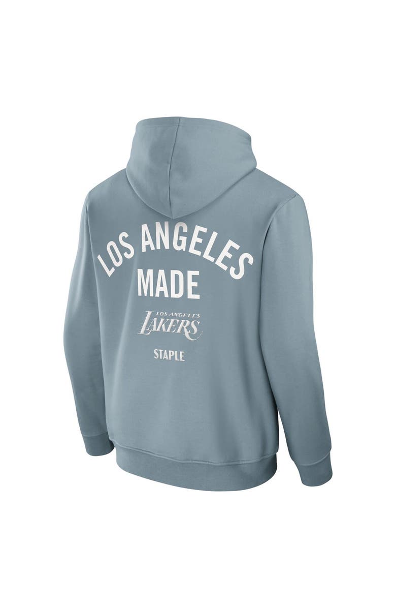 STAPLE Men's NBA x Staple Mint Los Angeles Lakers Plush Heavyweight Pullover Hoodie, Alternate, color,