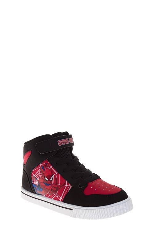 JOSMO Kids' Marvel Spider-Man High Top Sneaker in Red/Black 