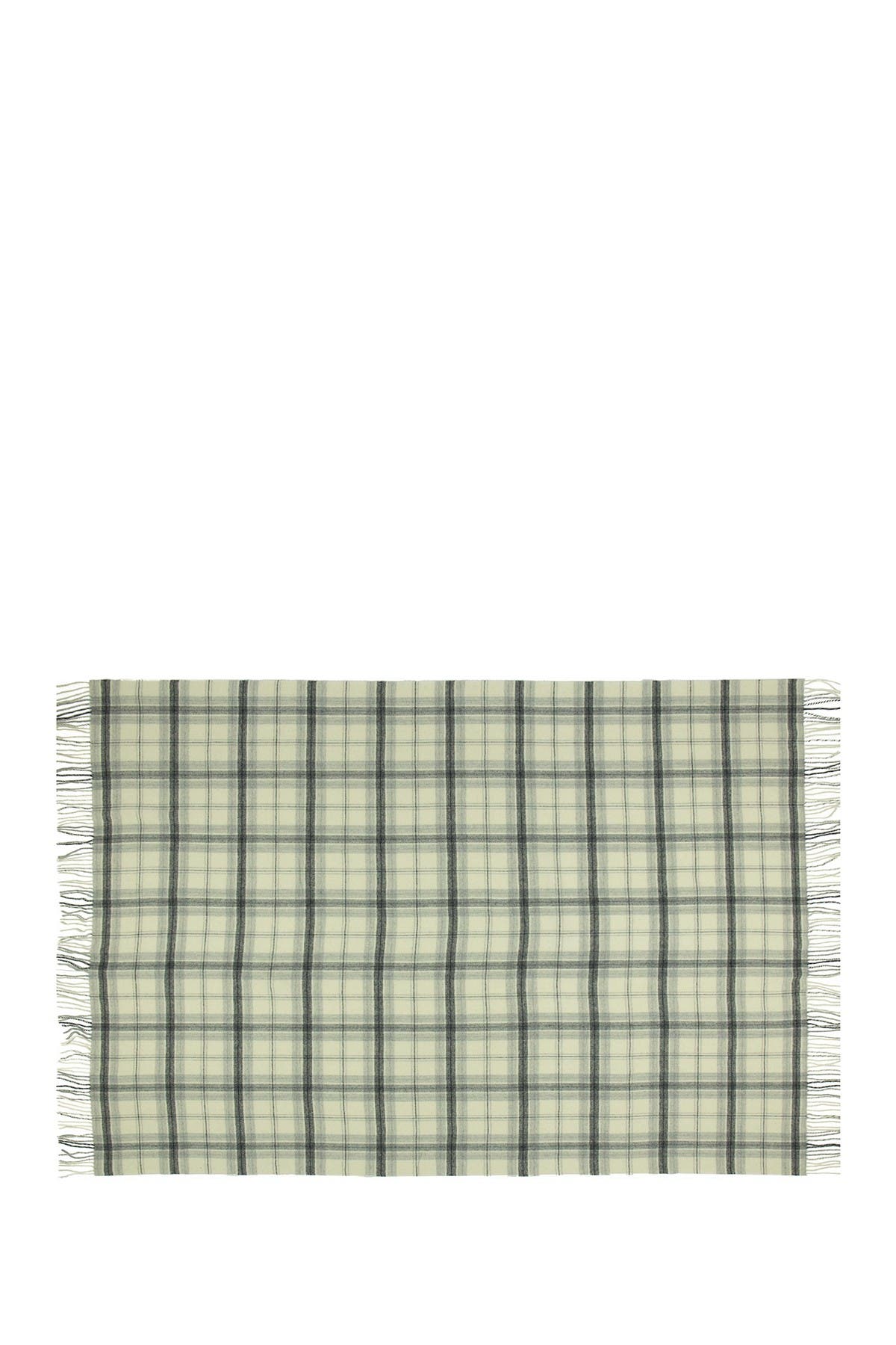 MELANGE HOME Italian Wool Blend Throw - White/Grey | Nordstromrack
