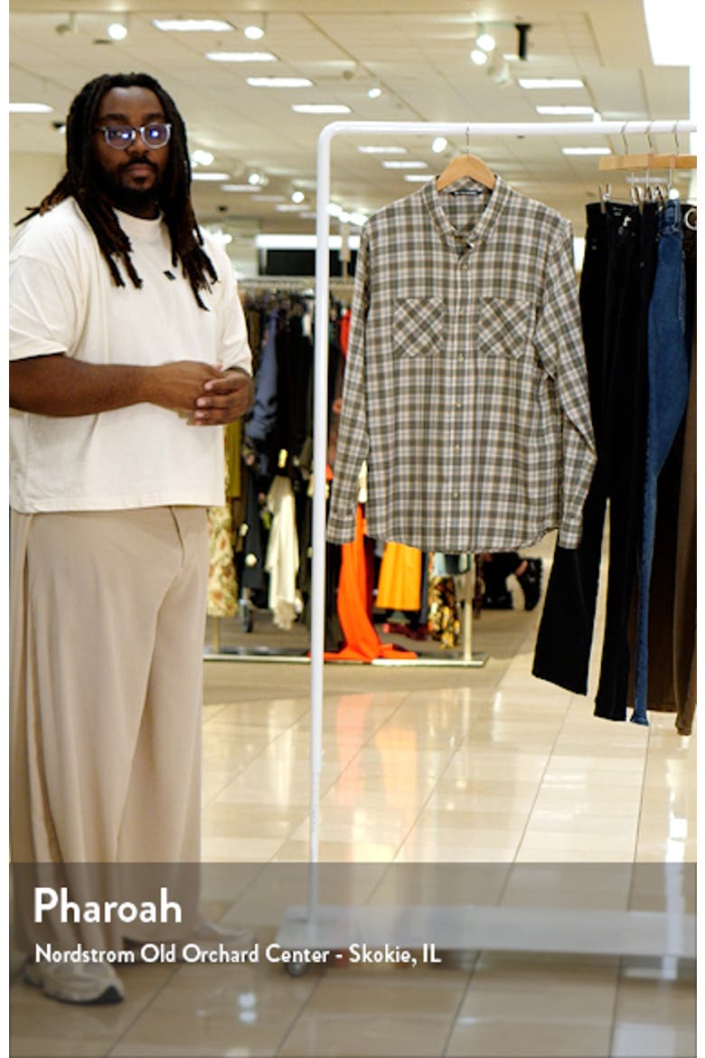 Cloud Plaid Flannel Button-Up Shirt video