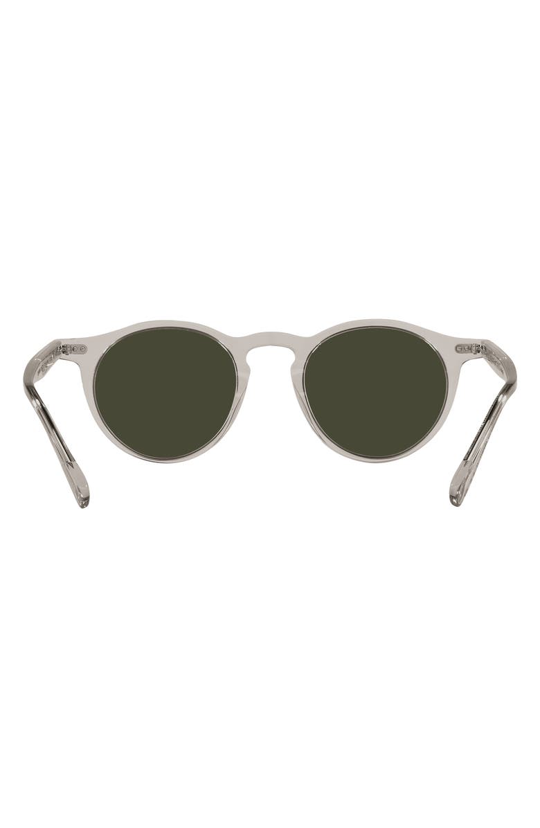 Oliver Peoples 47mm Small Polarized Round Sunglasses, Alternate, color, Gravel