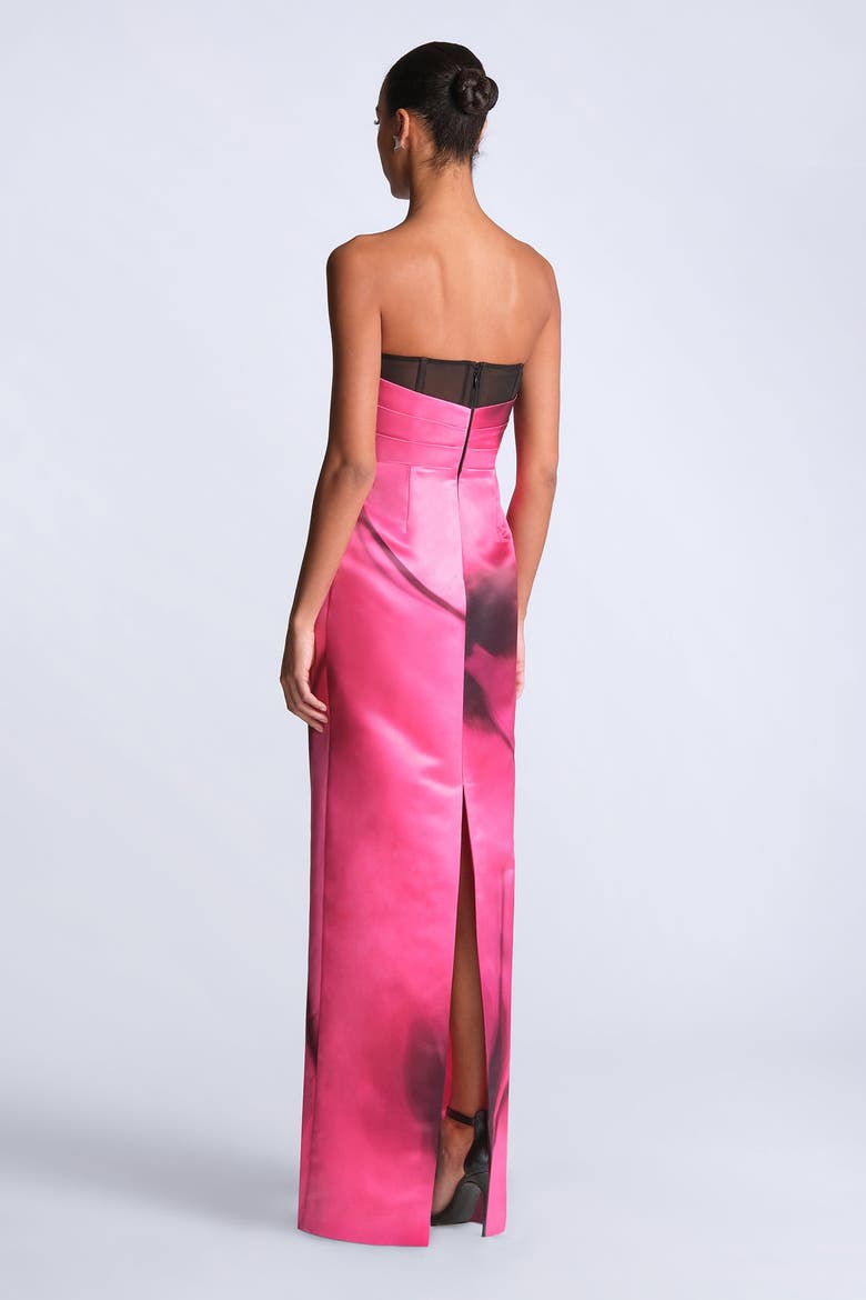 Madison Gown, Alternate, color, Placement Floral Print Begonia