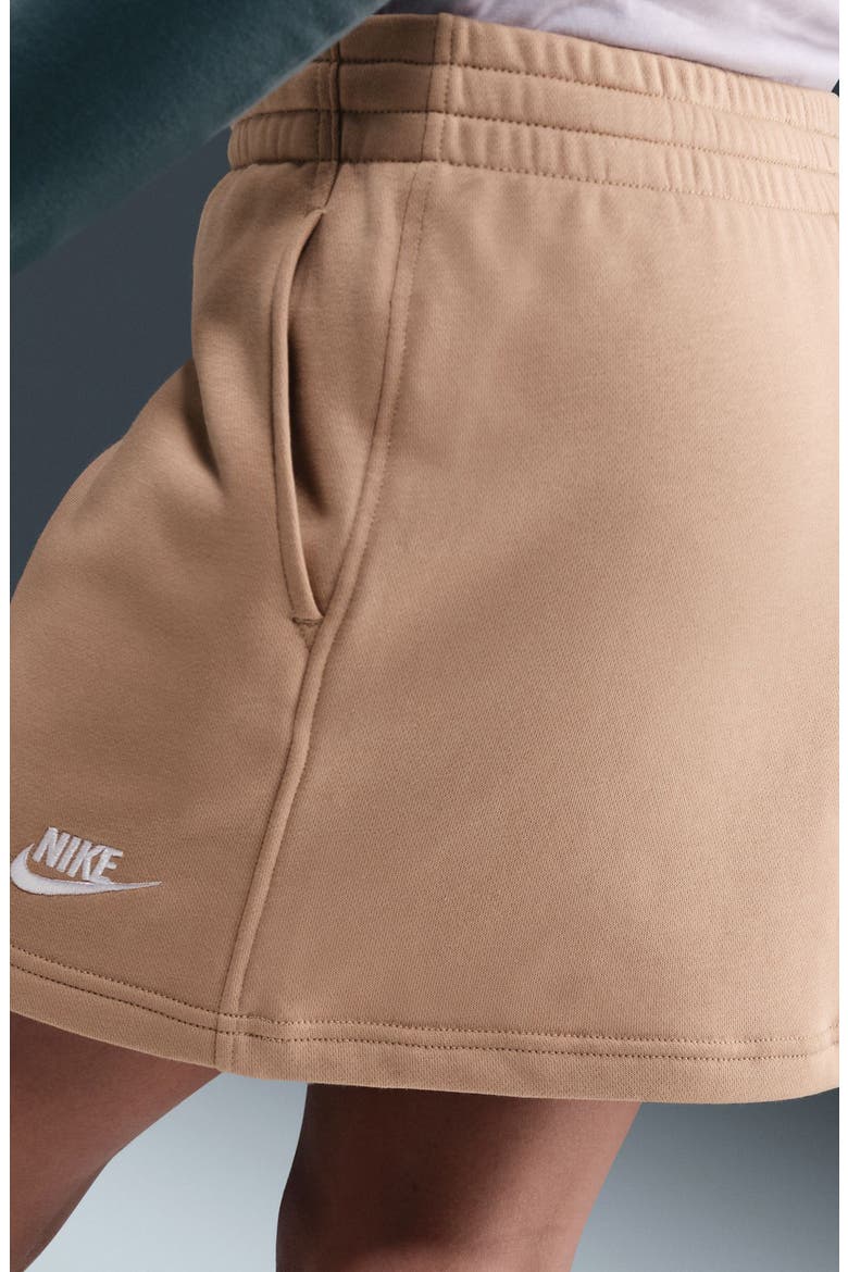 Kids' Sportswear Club Fleece Pull-On Skirt, Alternate, color, HEMP/ HEMP/ WHITE
