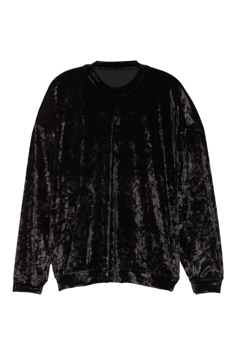 Boyfriend Sweatshirt, Alternate, color, BLACK VELVET