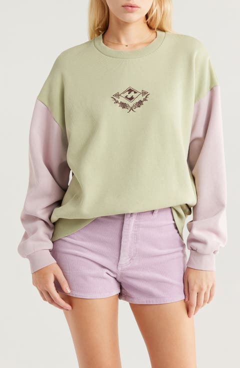 Original Vibes Kendal Embroidered Cotton Blend Fleece Sweatshirt