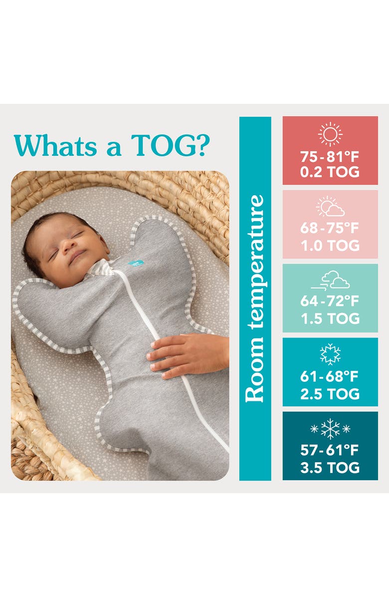 LOVE TO DREAM Swaddle Up<sup>™</sup> 1.0 TOG Original Stretch Cotton Swaddle, Alternate, color, Gray