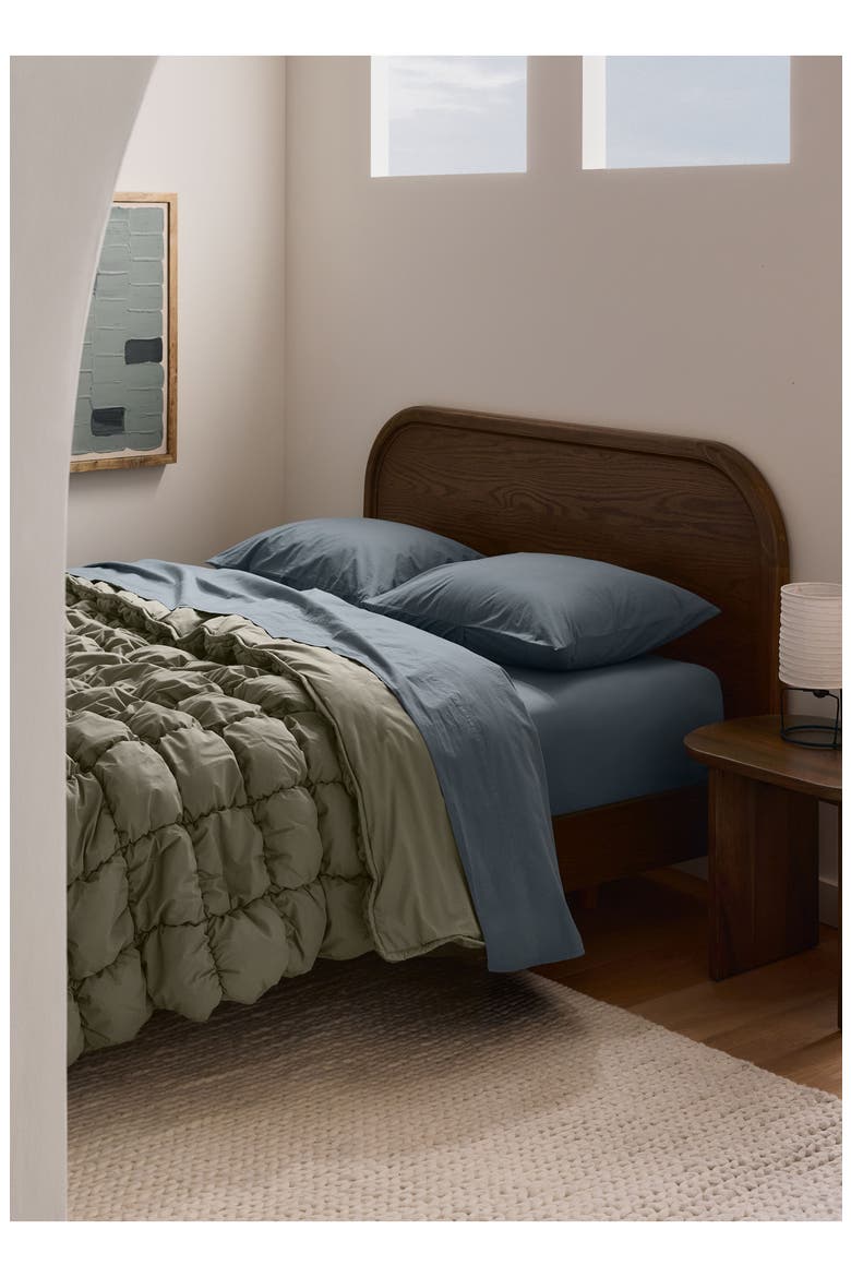 Cozy Quilted Organic Cotton Comforter (Nordstrom Exclusive), Alternate, color, MOSS