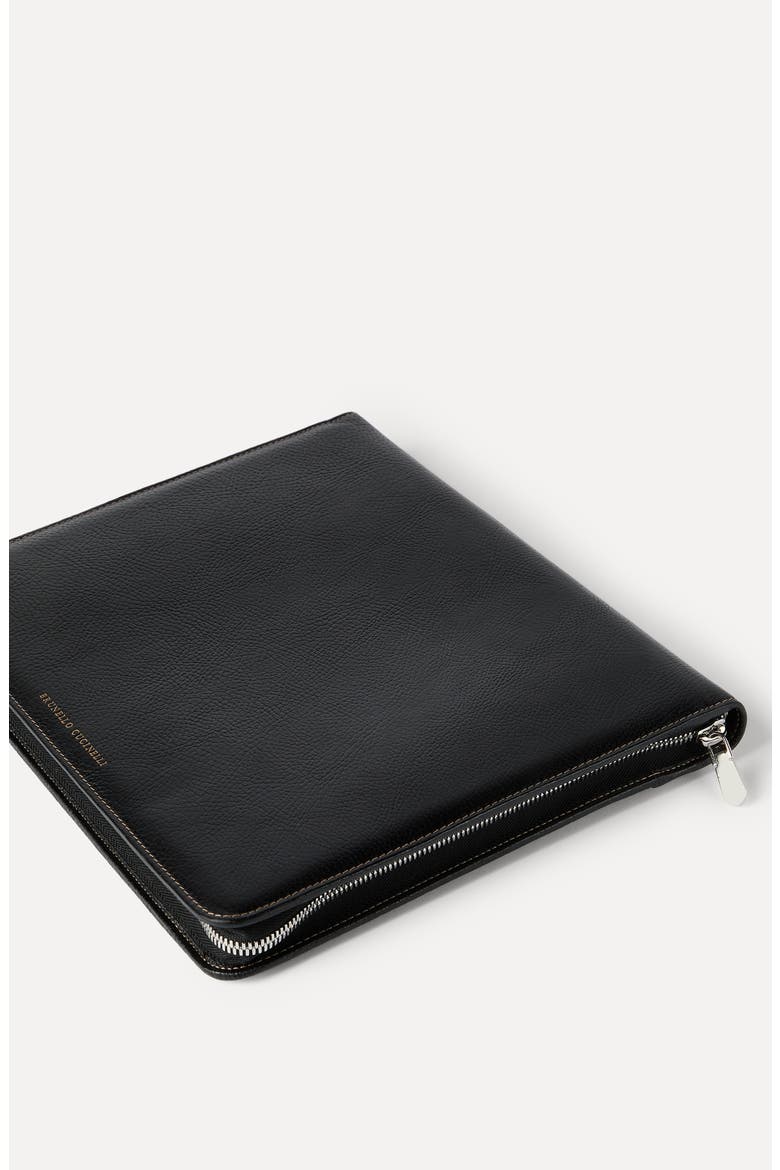 Grained calfskin document holder, Alternate, color, Black