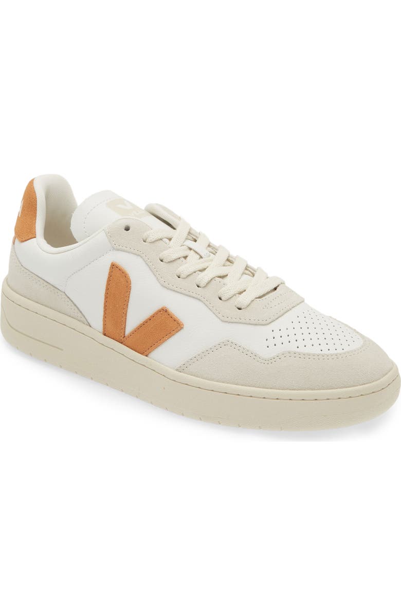 Veja V-90 Leather Sneaker, Main, color, Extra-White Umber