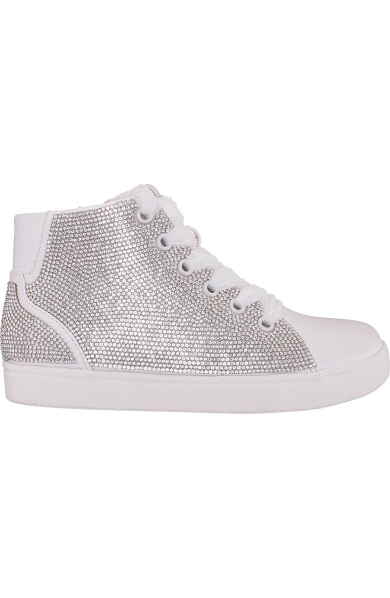 Nina Kids' Kula High Top Sneaker, Alternate, color, White Smooth Stones