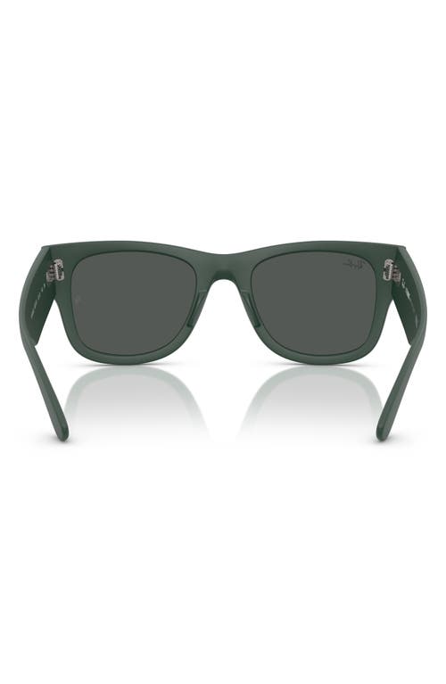 Ray Ban Ray-ban Mega Wayfarer Liteforce 52mm Square Sunglasses In Sand Green Dark Grey