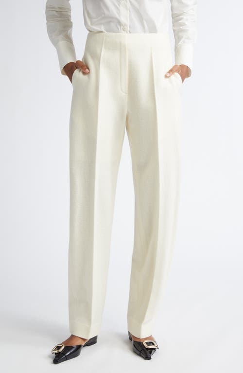 GIA STUDIOS Wool Blend Cocoon Trousers in Cream 