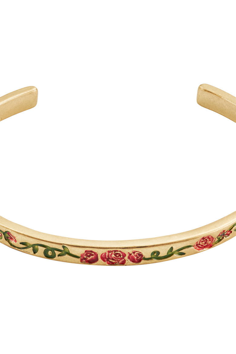 English Rose Gold Bangle, Alternate, color, Gold