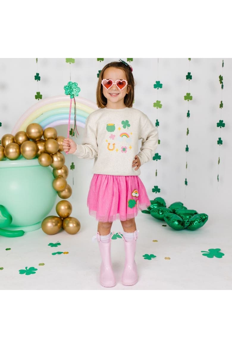 Lucky Patch St. Patrick's Day Tutu, Alternate, color, Raspberry