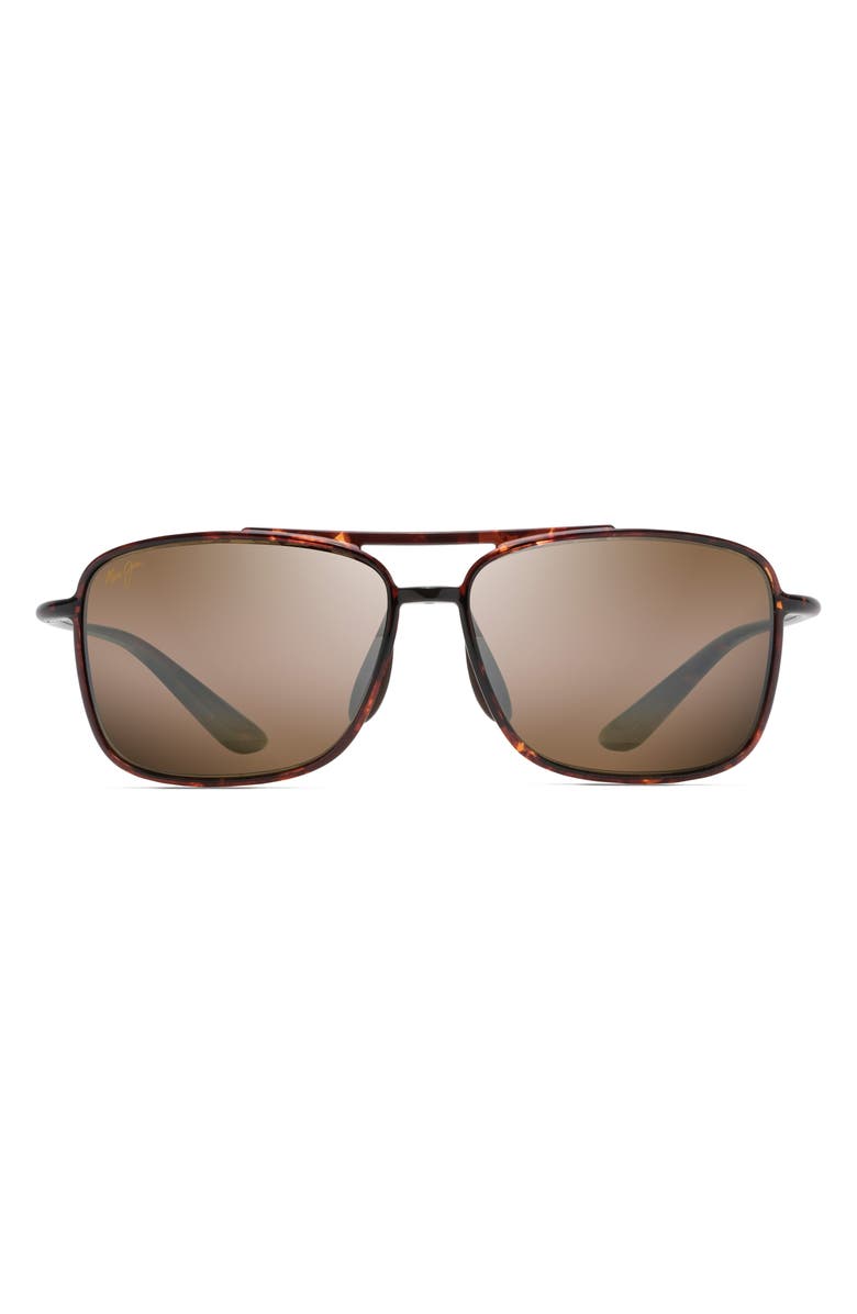 Maui Jim Kaupo Gap 61mm PolarizedPlus2<sup>®</sup> Aviator Sunglasses, Alternate, color, Tortoise