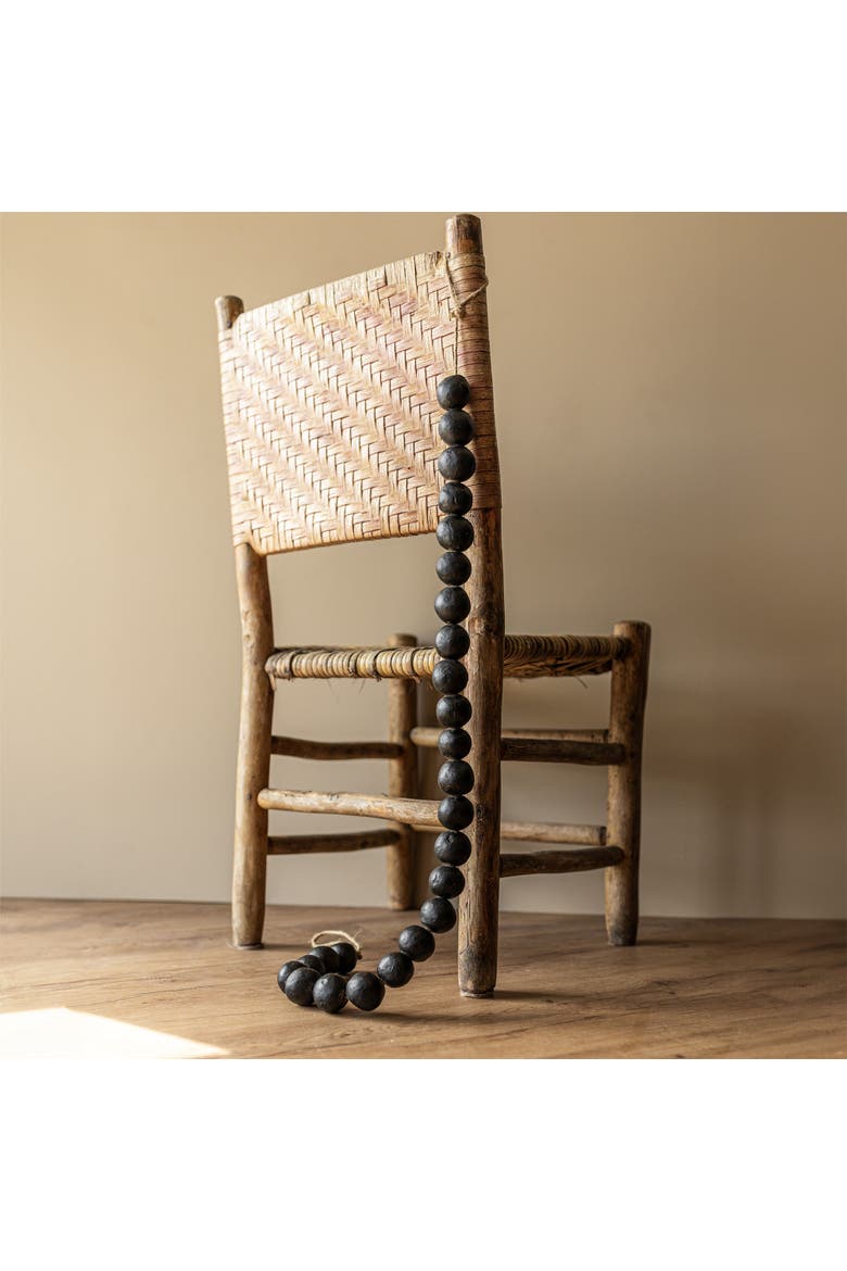 Bead Garland Black Terracotta & Jute, Alternate, color, Black