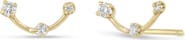 Zoë Chicco 14K Gold Diamond Curved Stud Earrings