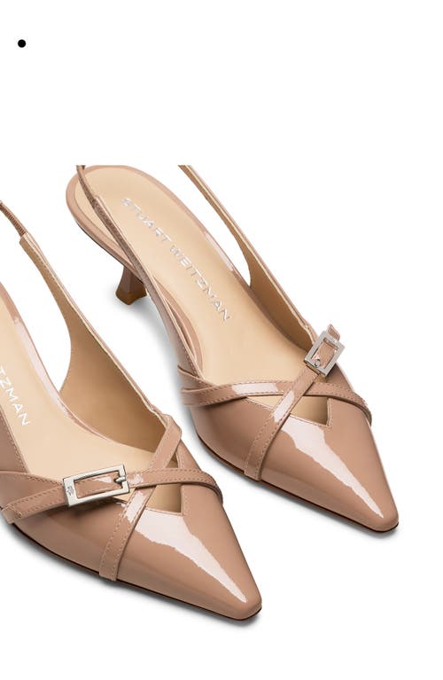 Stuart Weitzman Georgie Kitten Heel Slingback Pump In Multi