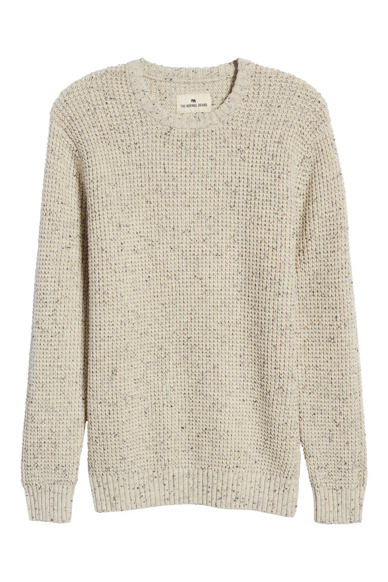 SeaWool Nep Crewneck Sweater, Alternate, color, CREAM