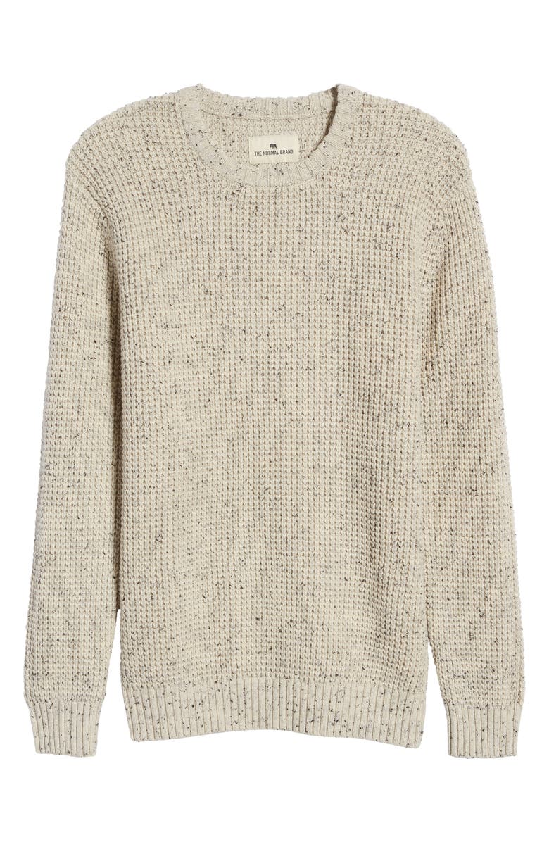 The Normal Brand SeaWool Nep Crewneck Sweater, Alternate, color, Cream