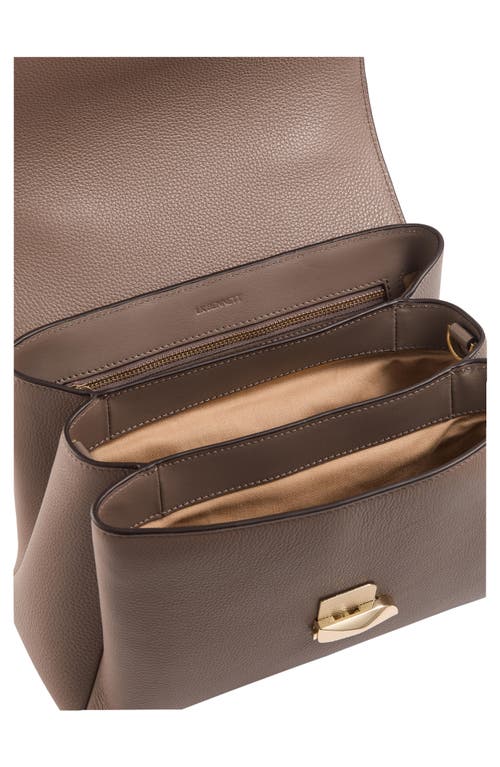 Lk Bennett Darcie Leather Top Handle Bag In Taupe