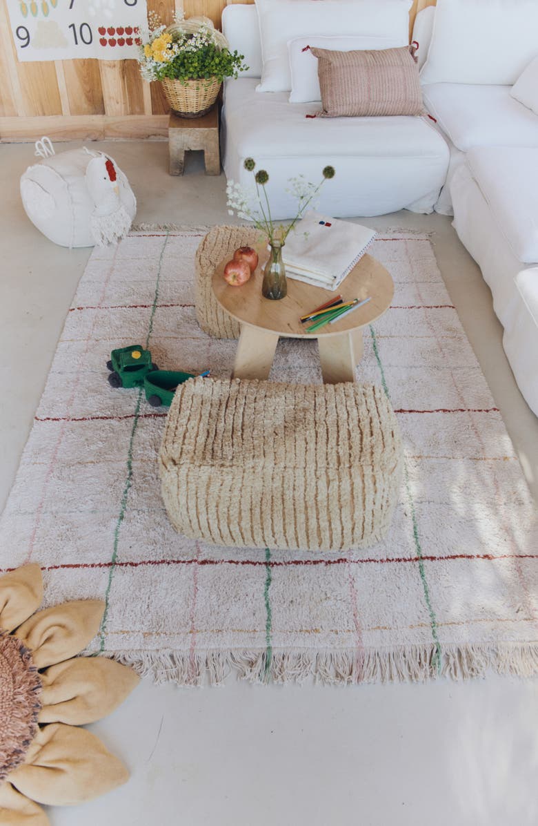 Lorena Canals Color Lines Cotton Blend Washable Play Rug, Alternate, color, Natural