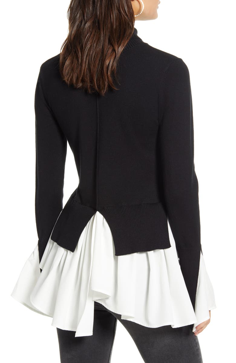 English Factory Twofer Turtleneck Sweater, Alternate, color, 