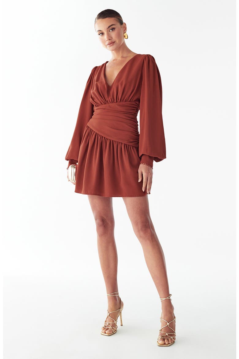 Merry Mini Dress, Alternate, color, Copper