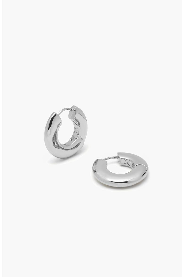 Sirso Maxi Chubby Hoop Earrings, Alternate, color, Silver