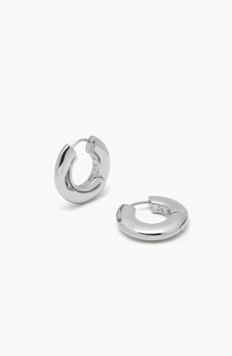 YOJ Sirso Maxi Chubby Hoop Earrings, Alternate, color, Silver