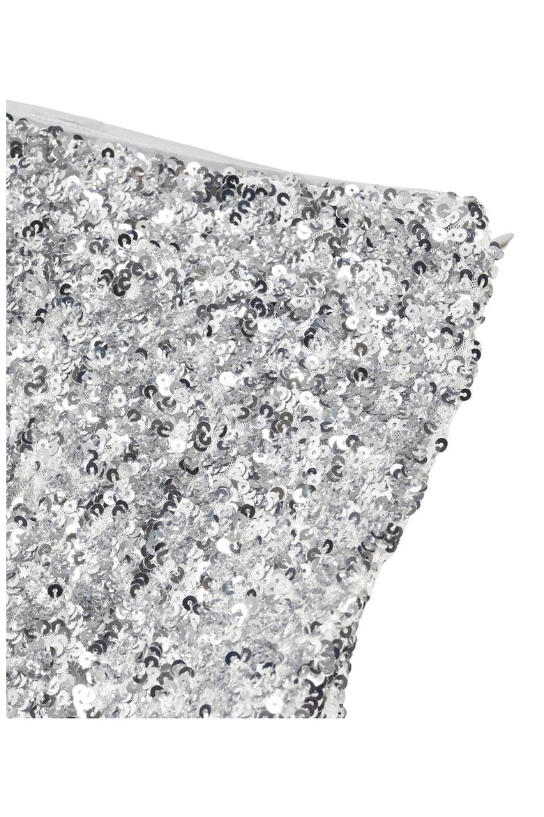 Sequin Midi Skirt, Alternate, color, SILVER