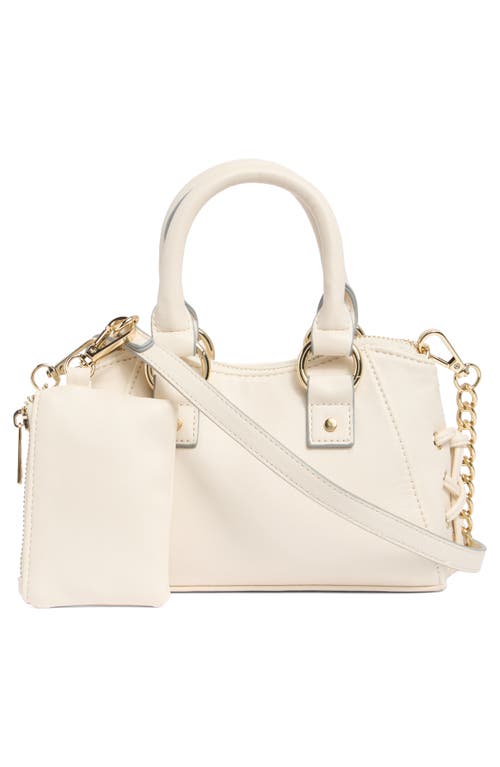 Madden Girl Whipstitch Top Handle Mini Satchel In Linen
