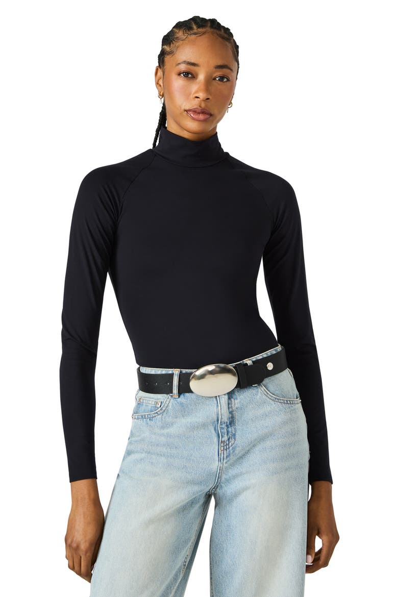 Dome Buckle Belt, Alternate, color, BLACK