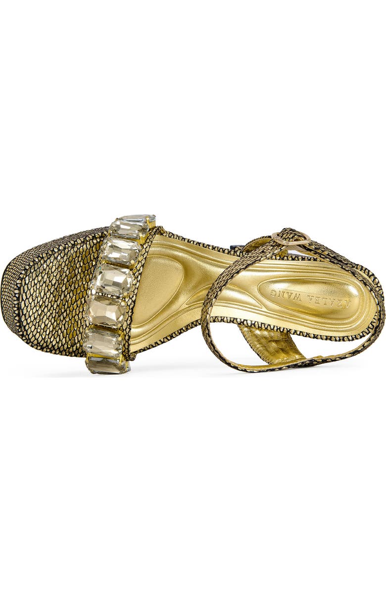 AZALEA WANG Kamilla Ankle Strap Platform Sandal, Alternate, color, Gold