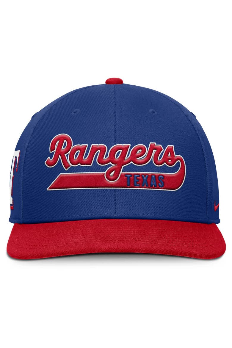 Men's Nike Royal/Red Texas Rangers Pro Performance Snapback Hat, Alternate, color, Royal