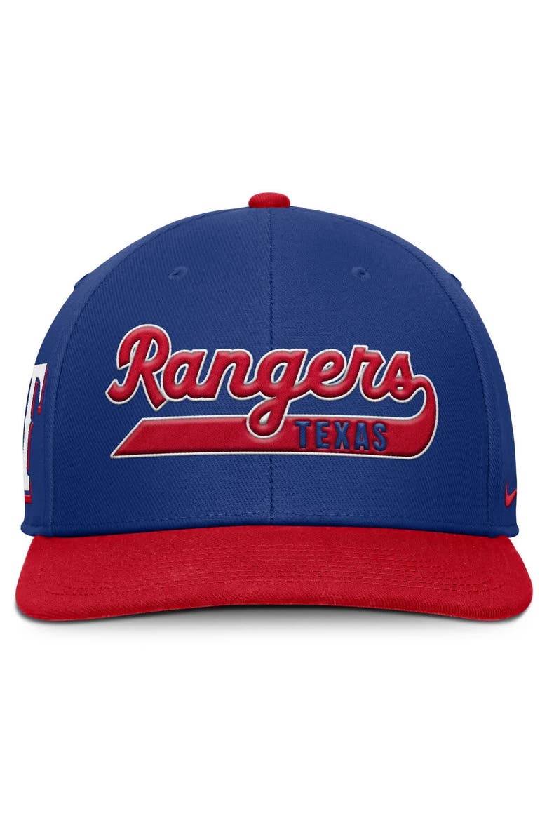 Nike Men's Nike Royal/Red Texas Rangers Pro Performance Snapback Hat, Alternate, color, Royal