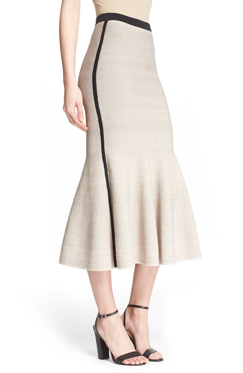 Milly Double Face Reversible Midi Skirt, Alternate, color, 