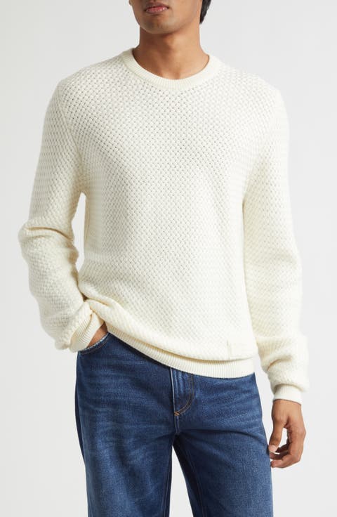 Virgin Wool Waffle Knit Sweater
