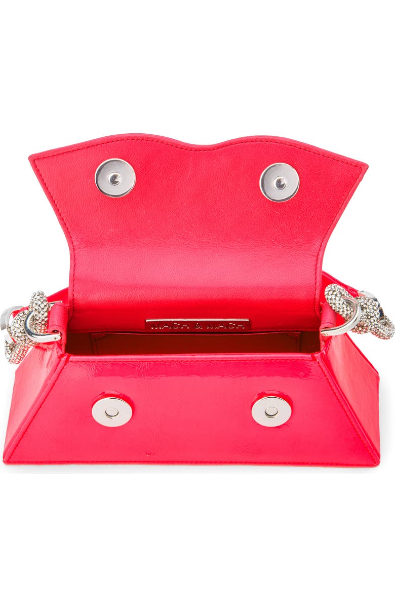 Mach & Mach Mini Samantha Double Bow Patent Leather Top Handle Bag, Alternate, color,