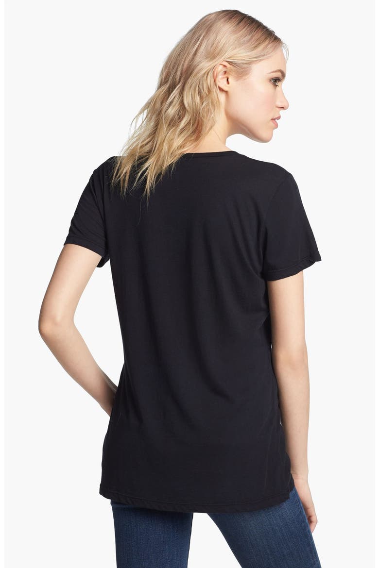 Jersey V-Neck Tee, Alternate, color, BLACK