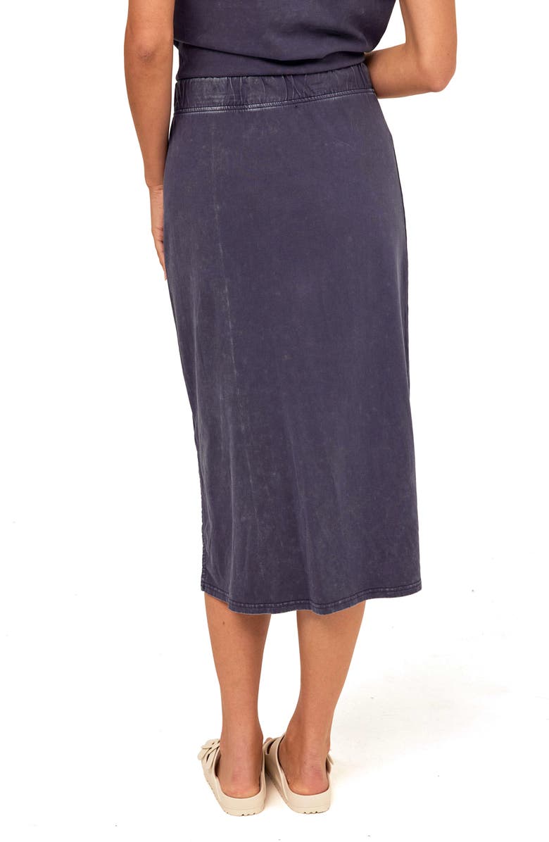 Threads 4 Thought Adella Mineral Wash Pull-On Cotton Midi Skirt, Alternate, color, Stargazer