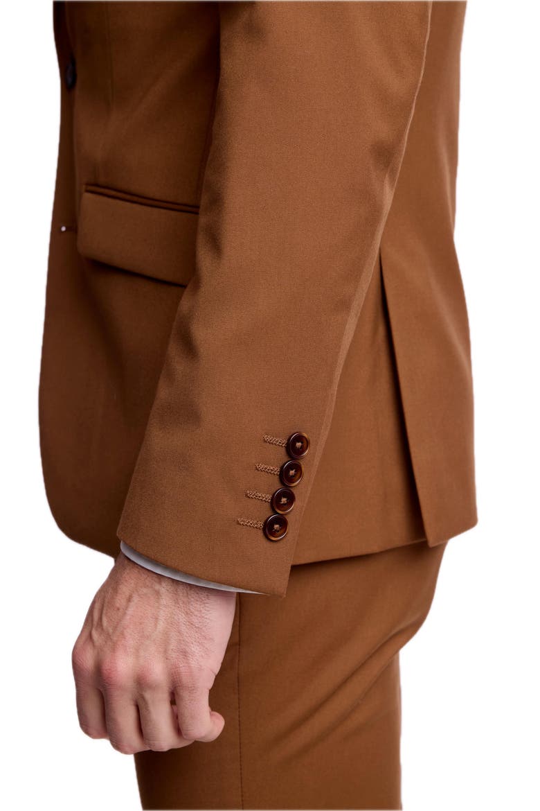 Ashton Slim Fit Peak Lapel Suit Jacket, Alternate, color, PECAN