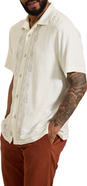 Tommy Bahama Isle Do Embroidered Silk Camp Shirt