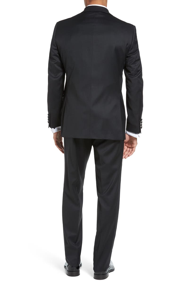 David Donahue Russell Classic Fit Loro Piana Wool Peaked Lapel Tuxedo, Alternate, color, 