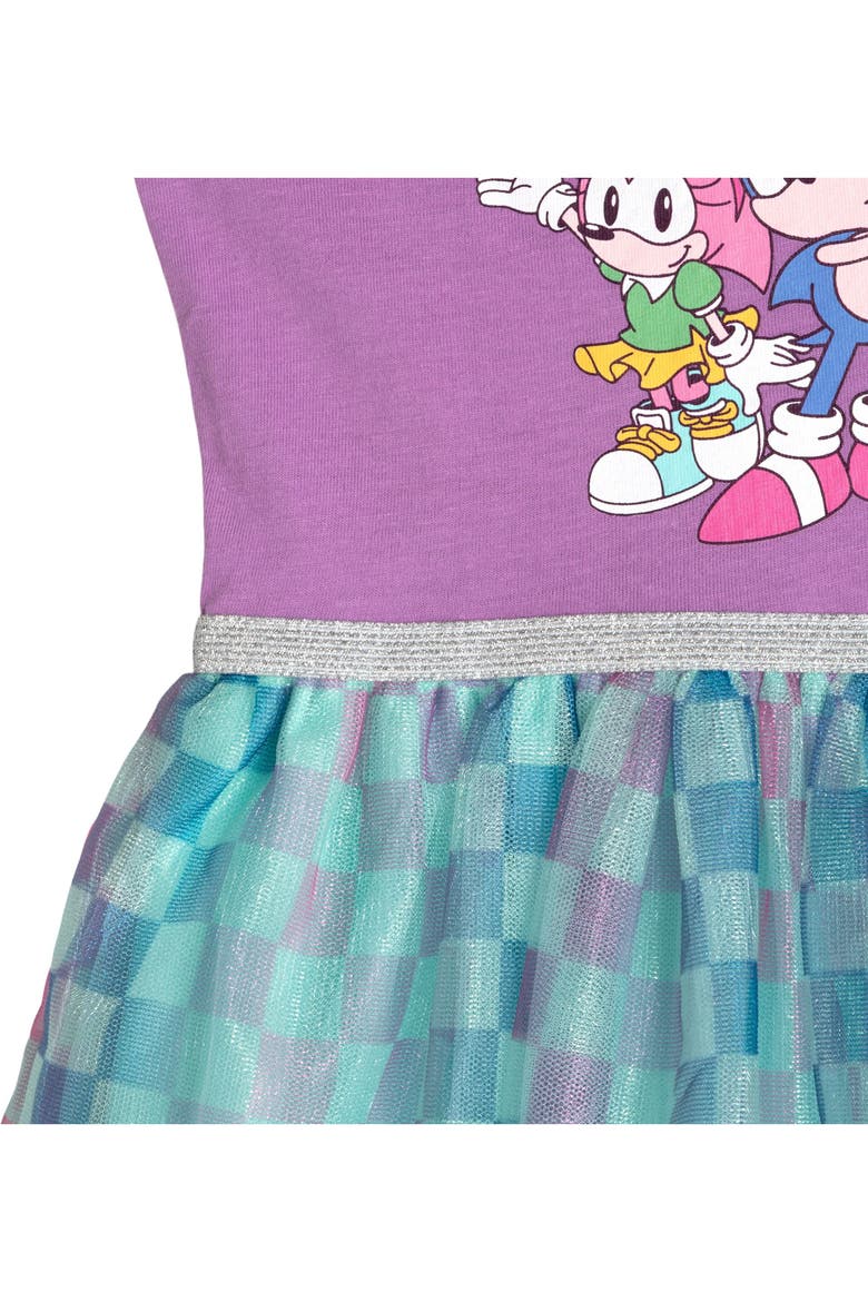 Sonic the Hedgehog Tulle Tutu Dress, Alternate, color, Purple and Teal