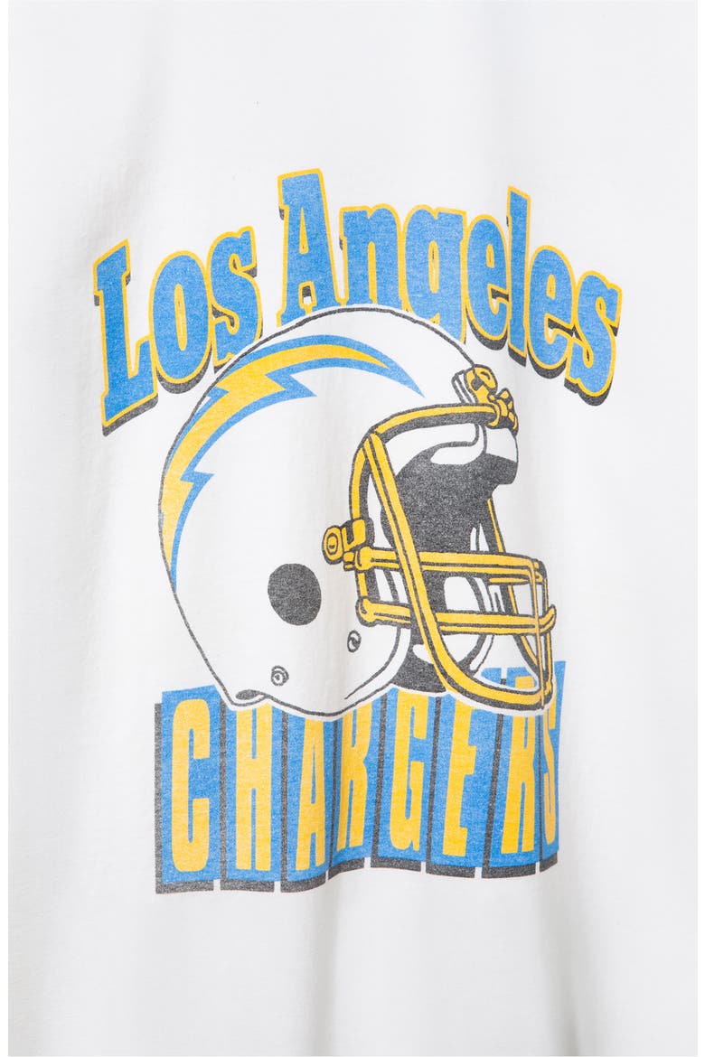 Los Angeles Chargers Throwback Helmet Cotton Graphic T-Shirt, Alternate, color, WHITE
